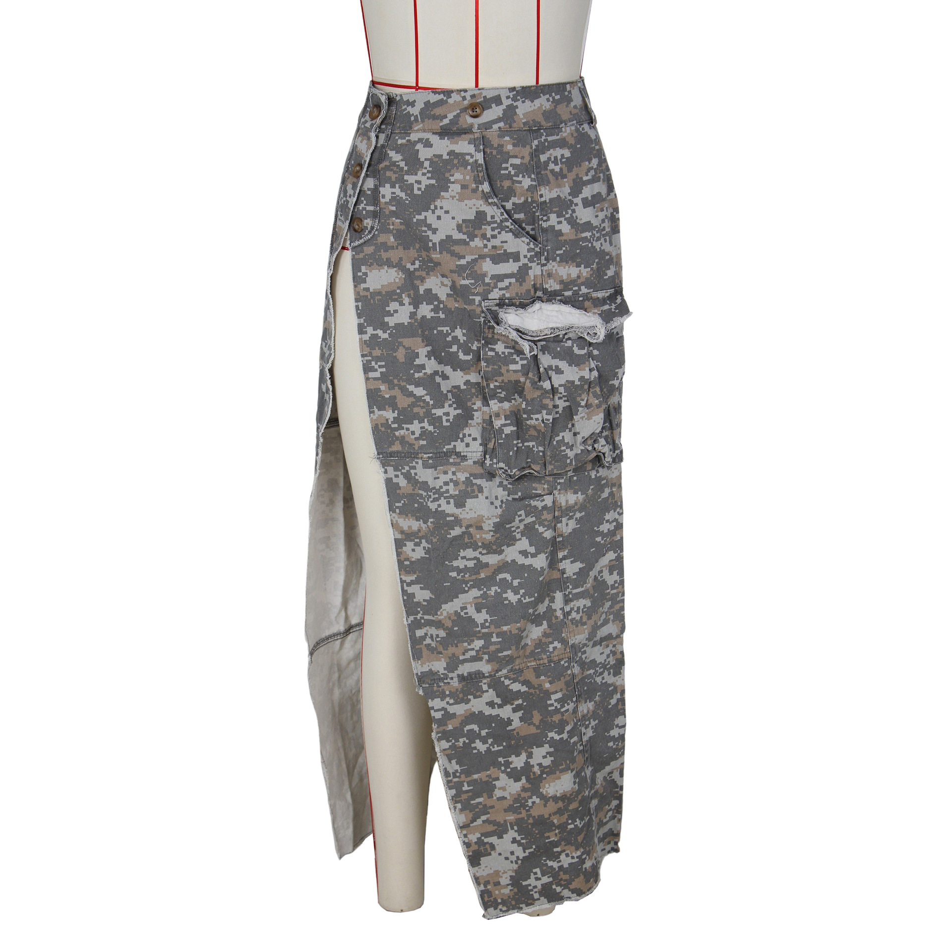 Sommer Frühling Lässig Strassenmode Tarnung Elasthan Polyester Maxi Langes Kleid Röcke display picture 10