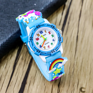 Cross-border New Children's 3D Cartoon Waterproof Drop-resistant Electronic Watch Casual Girls Girls Cute Butterfly Flower Watch