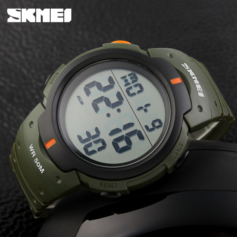 Skmei reloj deportivo electrónico de moda personalizado multifunción luminoso impermeable reloj electrónico al aire libre reloj de hombre de Estudiante