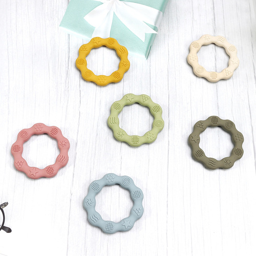 Jinhong Round Baby Teething Toy Silicone Teething Rod for Children, Boilable 