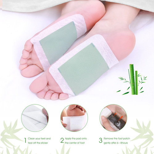 Cross-border Amazon Foot Patch Bamboo Mugwort Foot Patch Green Tea Foot Patch 20 Pieces One Box AliExpress One Piece Dropshipping