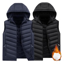T 61308 Oversized Hooded Vest Men's Winter Cotton �n���Bñ�R