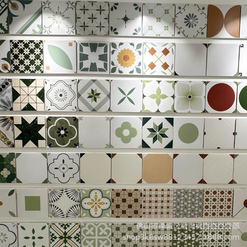 400X400 300X300 Nordic Retro Kitchen Wall Tiles Balcony Non-Slip Floor Tiles Small Pattern Tiles Retro Nostalgic 400X400 300X300 Nordic Retro Kitchen Wall Tiles Balcony Non-Slip Floor Tiles Small Pattern Tiles Retro Nostalgic
