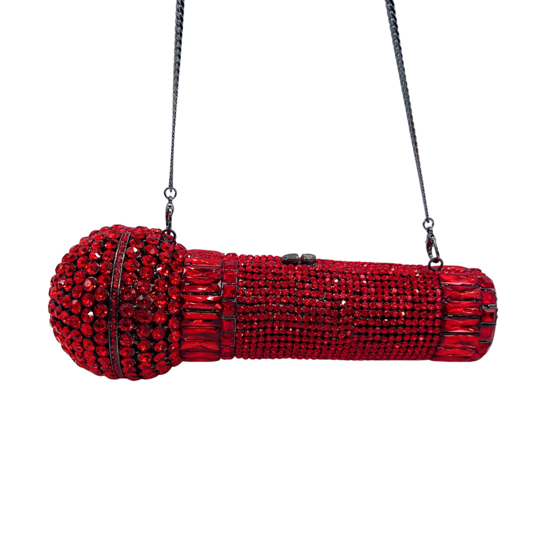 Clutch nữ đính đá dạ hội kiểu micro cầm tay — bạc, màu vàng, Vàng AB, màu nâu chi tiết 2