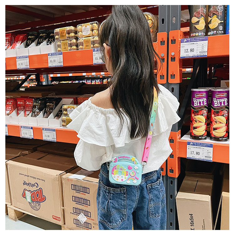 Candy Color Childrens Bags 2021 Summer New Shoulder Bag Cute Fashionable Baby Crossbody Bag Boys and Girls Silicone Bagpicture3