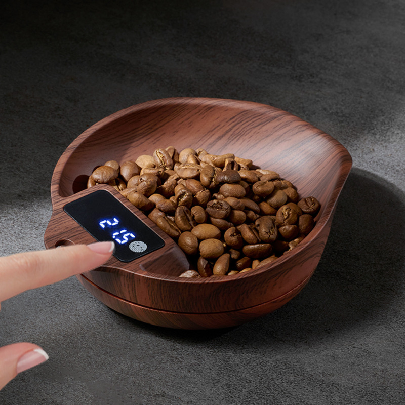 ミニコーヒー電子スケール豆皿手作りデジタル豆皿計量イタリアンコーヒー計量ディスプレイプレートコーヒー豆皿|undefined
