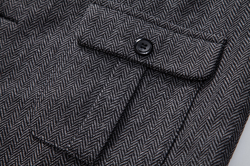 2024 Frühjahr/Sommer neuer Fischgräten-Wollanzug für Herren mit V-Ausschnitt_voghion.com