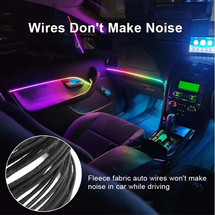 Cross-Border Exclusive Supply of Car Ambient Lights, USB Fantasy Color Interior Decoration Lights, Universal Led Acrylic Dashboard Lights