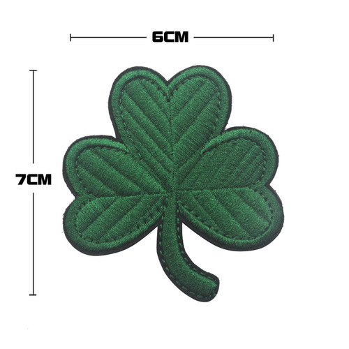 Outdoor Cross-border Spot Skeleton Flower Embroidered Arm Patch with Velcro, Three Leaf Plant Design, Outdoor Backpack Decal