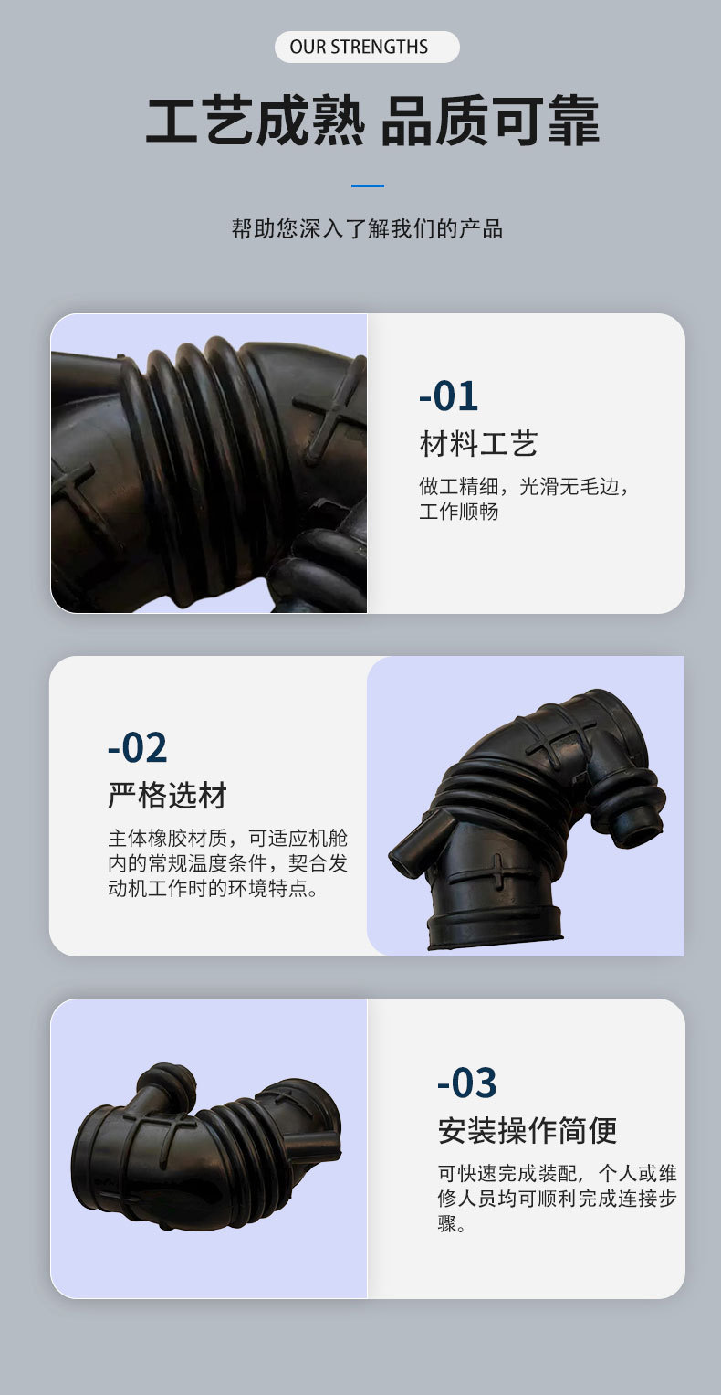 13711726205 Intake Pipe Air Duct Suitable for Bmw E30 Car Rubber Dust Cover Rubber Hose