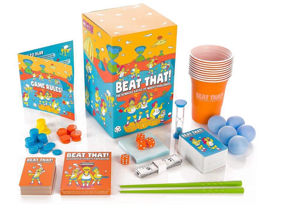 Children and adult family gathering game cards beat that!