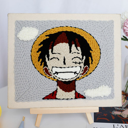 Russian stamp music hand stamp embroidery DIY yarn painting material package decorative gift pendant frame free stamp embroidery