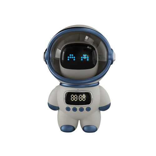 Cross-border new astronaut AI smart voice Bluetooth speaker clock alarm speaker night light gift