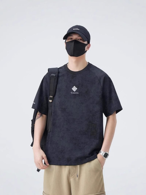 トレンディなブランド半袖 T シャツ男性用夏 2025 新しい絞り染めプリントルーズで多用途のファッショナブルな半袖 T シャツ男性用トレンディ|undefined