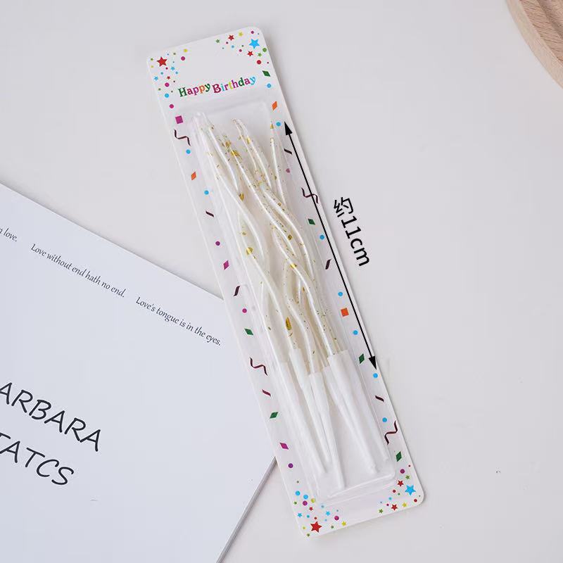 Red roja vela curva roja decoración de pastel Día de San Valentín Año nuevo vela curva espiral pastel de cumpleaños plug-in