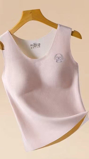 学生秋冬发育期带胸垫保暖背心女卡通校服打底保暖护肚舒适内衣|undefined