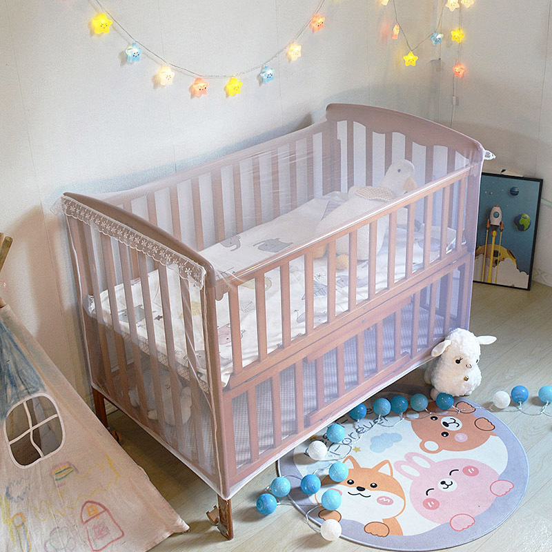2025 New Baby Bed Cover Crib Mosquito Net Baby Kidsren's Bed Newborn Spliced ​​Bed Mosquito Net Bed Cover Gauze