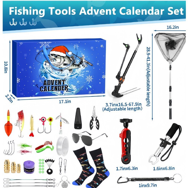 クロスボーダー新品釣りセットアウトドア釣り道具用品DIY父の日クリスマスカウントダウンブラインドケースバッチ|undefined