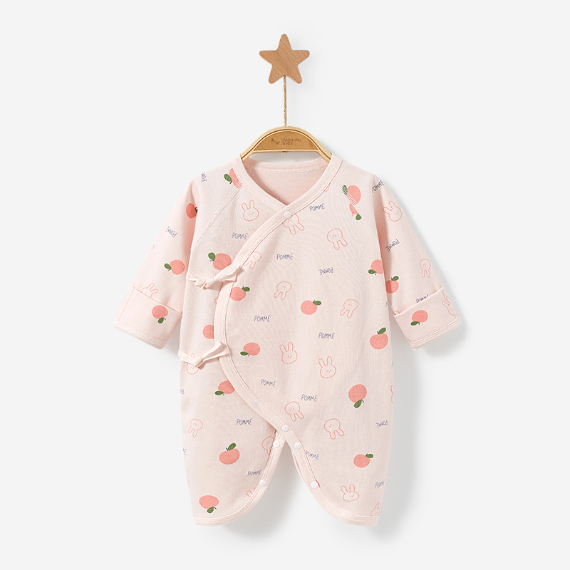 Ropa de bebé recién nacido Primavera, otoño e invierno temprano nacido puro algodón tocando fondo monje mariposa caliente mameluco traje bebé mono