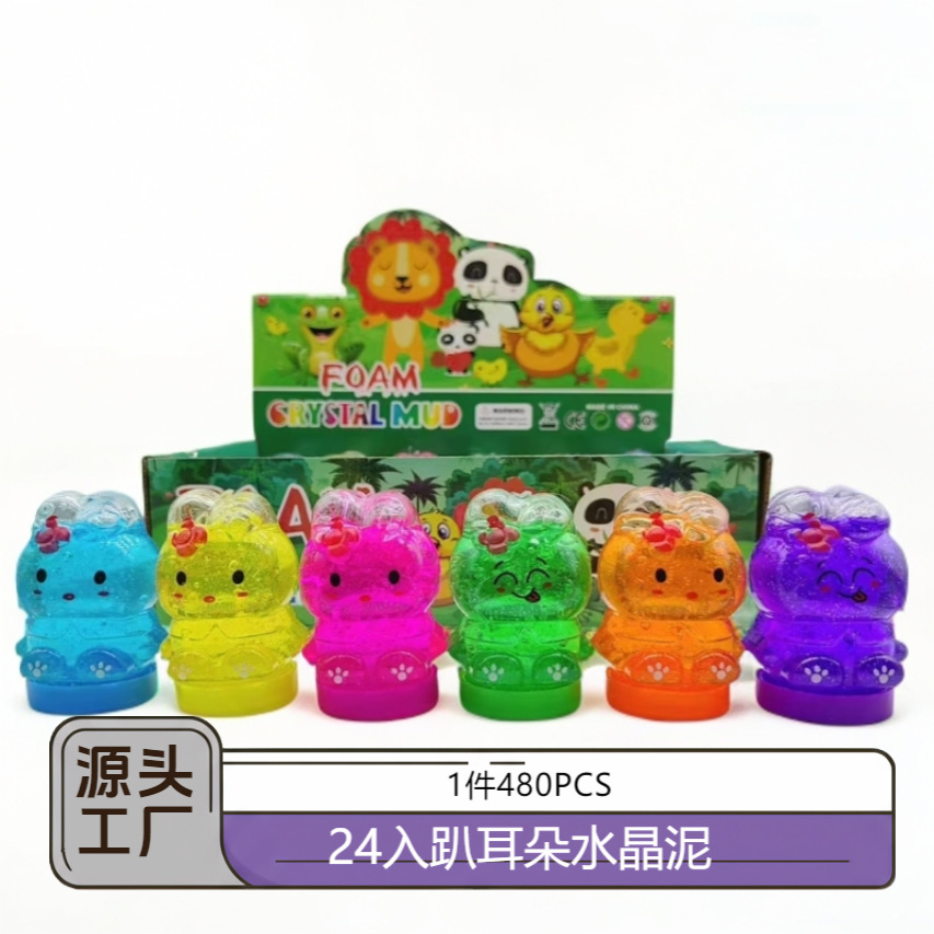 Nuevos juegos en línea para niños seguros no tóxicos 24 barro de cristal barro colorido slime descomprimido colorido burbujeante hecha a mano
