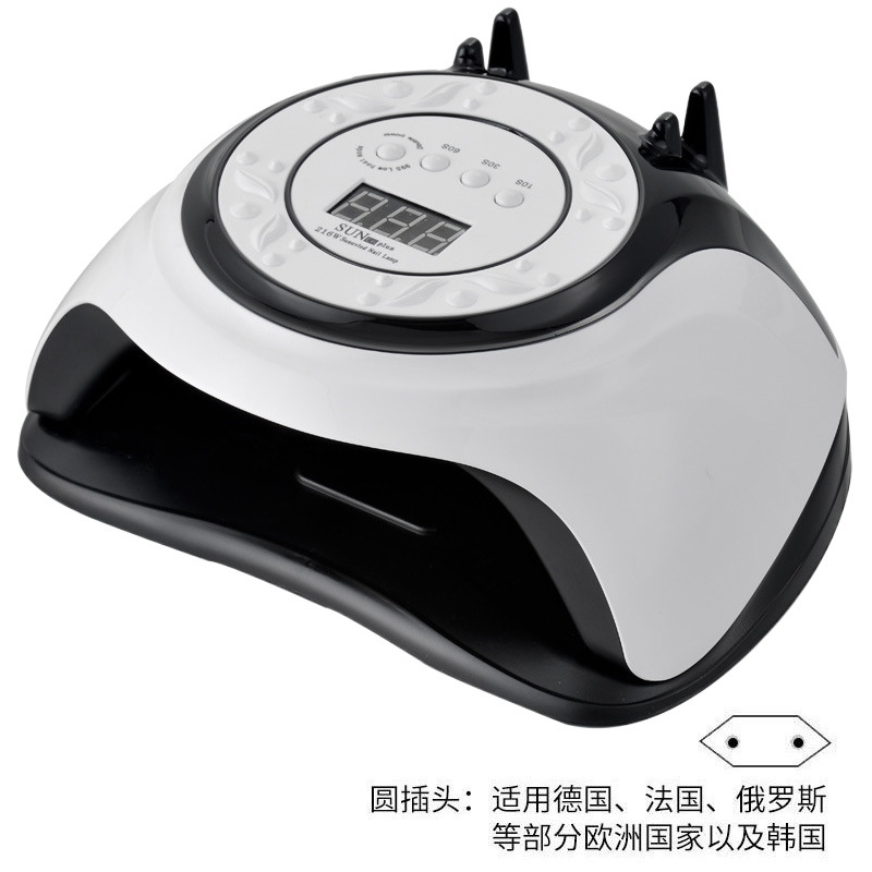 Lámpara de fototerapia de manicura 216W de alta potencia manicura tienda de manicura luz LED doble fuente de luz doméstica pegamento de manica lámpara de secado rápido
