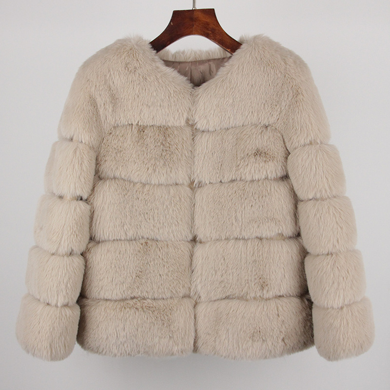 Inventory Processing Women's Fox Fur Outwear Women's Winter New Imitation Fur Fashion Warm Artificial Fur Outwear