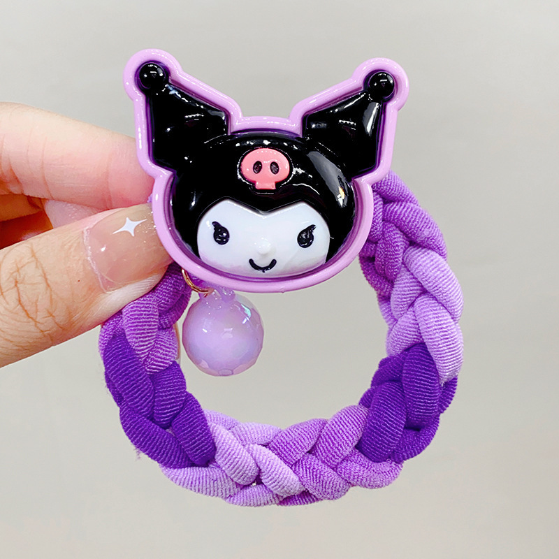 Linda de dibujos animados de Sanrio cuerda de pelo de las mujeres de alta elástico durable banda de goma corbata cabeza de bola de pelo Cola de Caballo banda de pelo cuerda de pelo