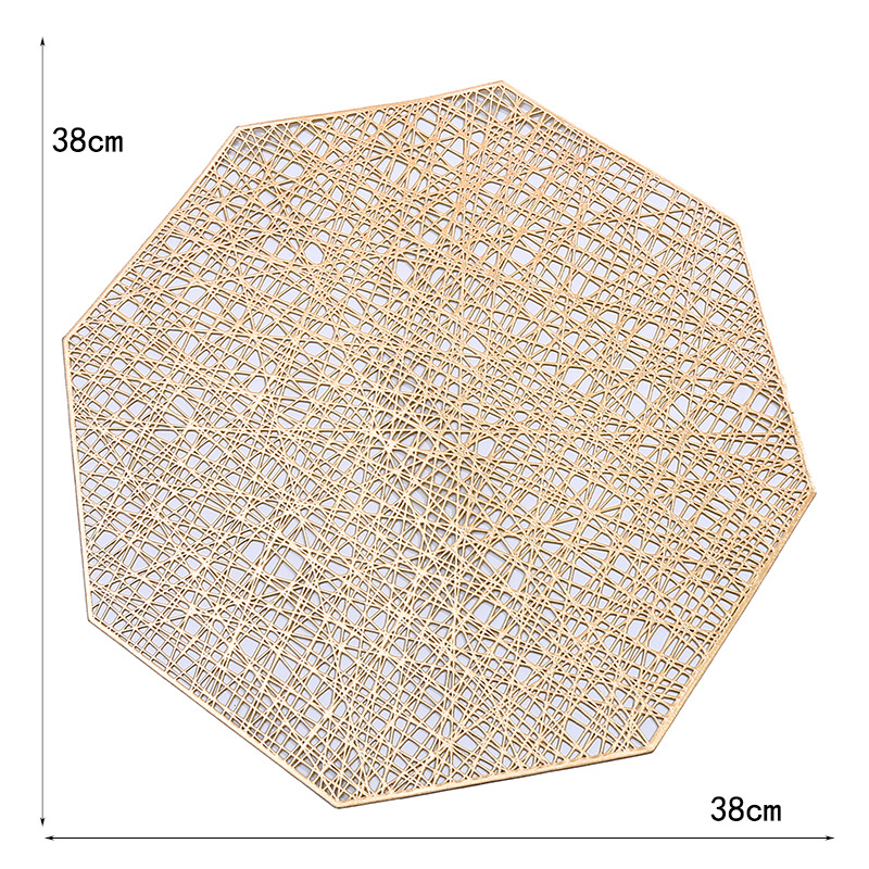 Transfronterizos poligonal entrelazado almohadilla de PVC almohadilla de café aislante de calor decoración de restaurante occidental almohadilla de mesa fábrica al por mayor