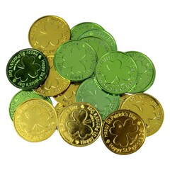 現物アイルランド節金貨聖パトリック節緑葉貨幣クローバー金貨祝日パーティープレゼント