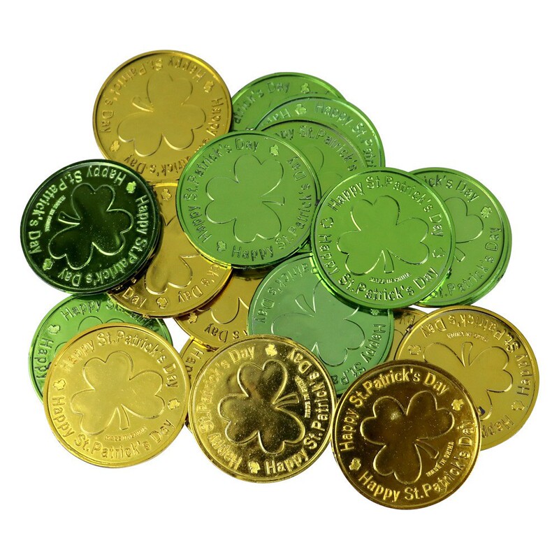 現物アイルランド節金貨聖パトリック節緑葉貨幣クローバー金貨祝日パーティープレゼント|undefined