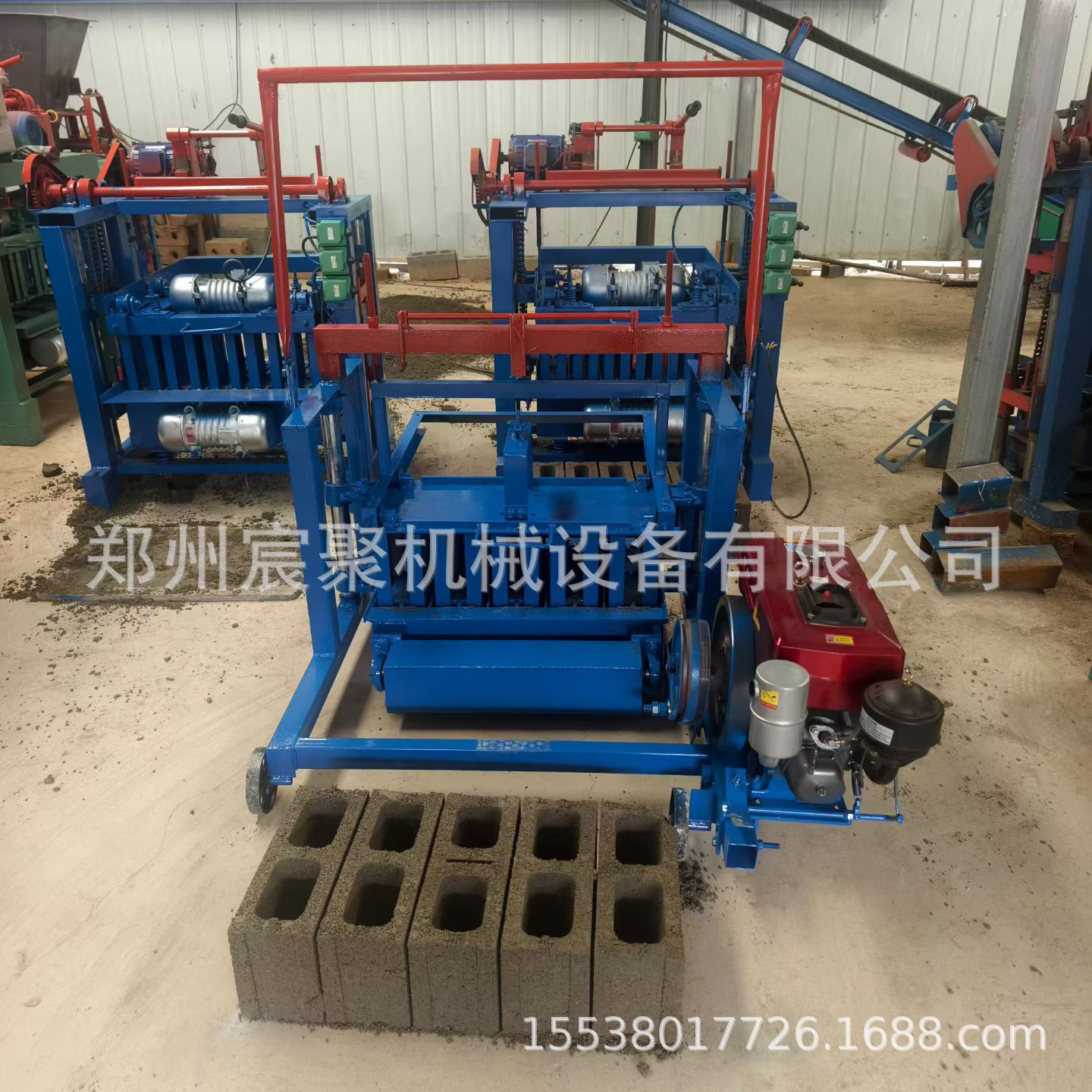 BlockMachine半自动水泥空心制砖机混凝土砌块砖机生产线