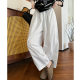 high quality White Balloon Pants Women's Summer New High Waist Slim-fit Cropped Pants with Wide Leg Pants
