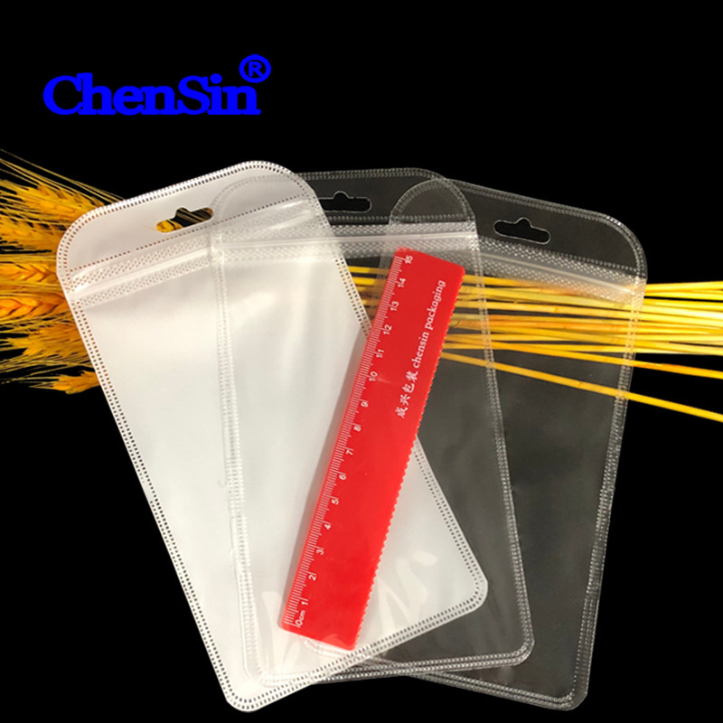 11*21 8 pcs/set Thick Acrylic Nails Drill Box with Plastic Bag Double-sided Transparent Self-sealing Bag with Zipper