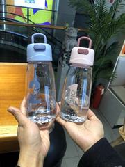 夏季新款隨手杯數字水瓶帶過濾網太空杯刻度塑料杯學生用耐摔水杯