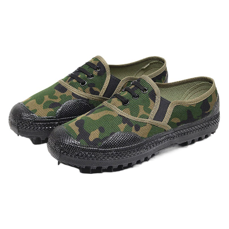 Мужские рабочие резиновые ботинки 3511, низкие, без шнурков, с камуфляжным принтом, на нескользящей резиновой подошве, для активного отдыха