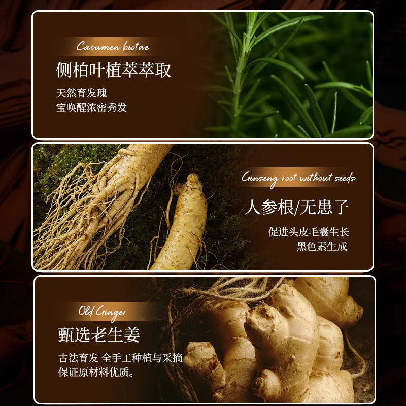 侧柏叶生姜皂角无硅油洗发液去屑养发蓬松植物天然去屑草本洗发水|undefined