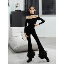 星辰舞服拉丁舞女儿童成人新款练习套装显白色专业舞者演出服