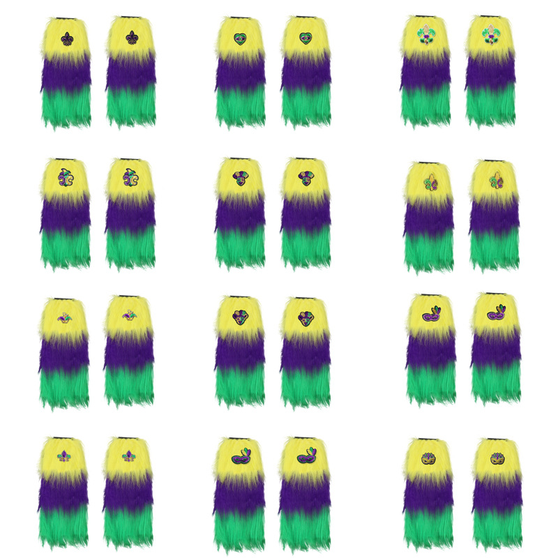 Nuevo cross-border Halloween tricolor piernas de peluche brasileño carnaval irlandés vestido de baile vestido de espectáculo