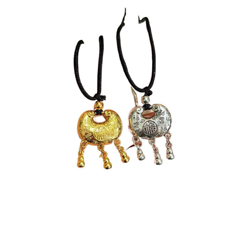Nuevo Baifuku calabaza Liusu Fat Fu Lock colgante collar de cadena suéter