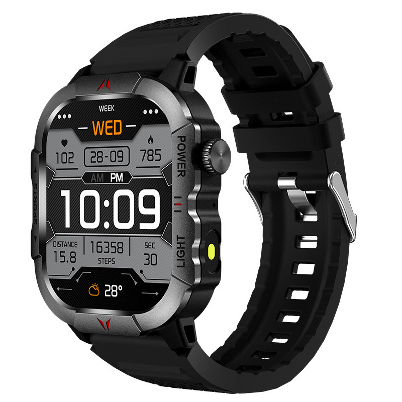 Large Screen Bluetooth Smartwatch 2.01' Waterproof Pedometer Heart Rate Monitor LED Light Outdoor Sports Tracker_voghion.com