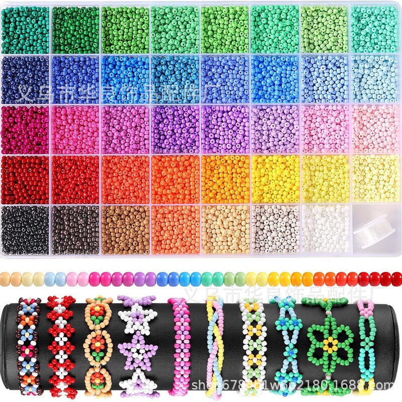3mm Seed Beads Glass Seed Beads for Jewelry Making 9600 Pieces for Bracelets, Friendship Bracelet Beads