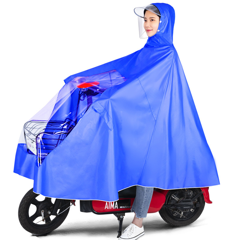 Impermeable motocicleta eléctrica batería coche 2021 verano nuevo más tamaño hombres y mujeres solo largo cuerpo completo poncho a prueba de lluvia