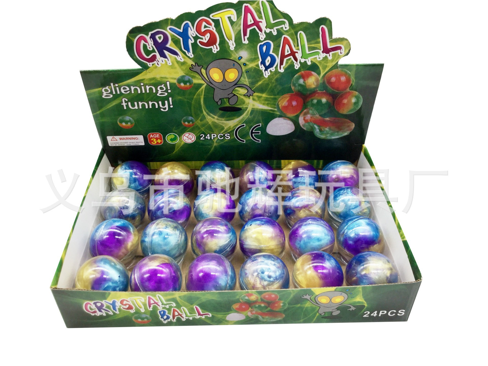 Venta caliente transfronteriza cielo estrellado cristal barro 4cm colorido retorcido huevo juguete limo Delgado color mezclado color fábrica de barro ventas directas