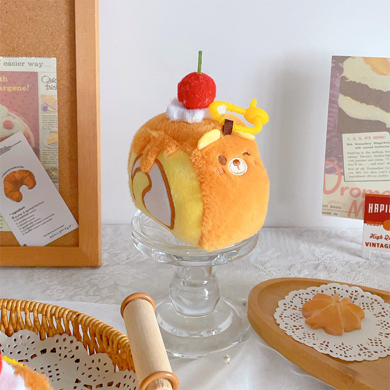 オリジナルクマケーキぬいぐるみペンダントベーキングデザート人形子供の誕生日プレゼント結婚式スローピング人形|undefined
