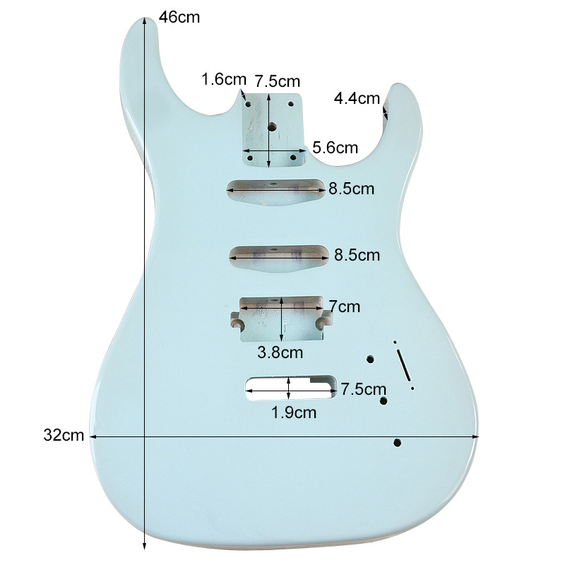 Cuerpo de la guitarra eléctrica Sunset color cuerpo de la guitarra solo-Shake accesorios de instrumentos musicales modificados DIY cuerpo de la guitarra eléctrica