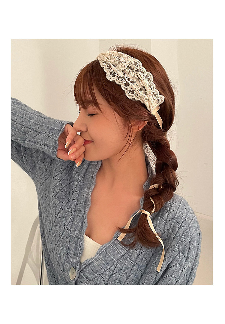 Women's Lolita Solid Color Lace Hair Band display picture 1