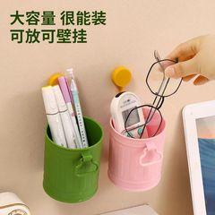 美式極簡仿金屬風復古收納少女化妝筒圓形筆筒創意小禮品加印LOGO