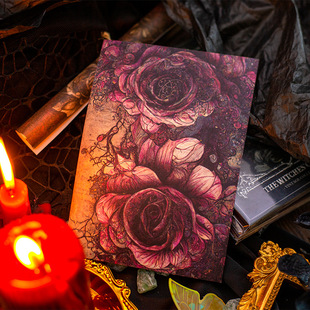 Yanji Material Paper Witch Garden Retro Dark Floral Background Picture Can Be Written as a Decorative Base Material for Handbooks