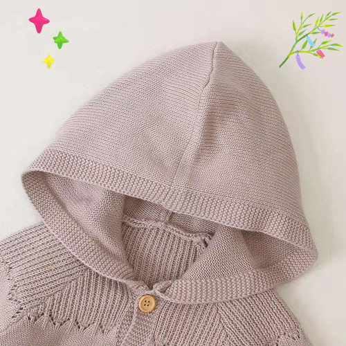 Baby knitted jumpsuit spring and autumn newborn clothing male and female baby sweater cute warm crawling clothes