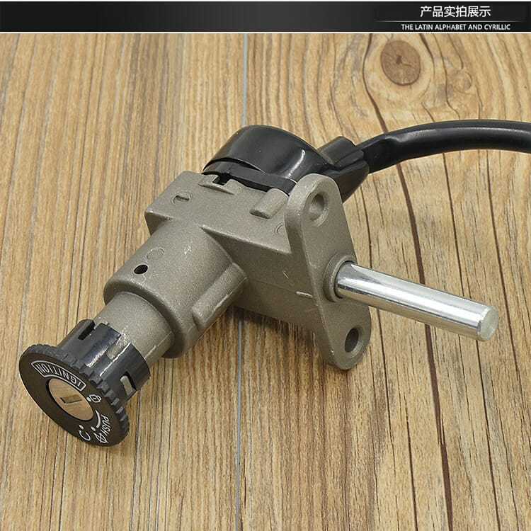 Motorcycle Zy125T-A Fuel Tank Cap Switch Electric Door Lock Set Lock Suitable for Lingying Scooter Full Car Lock Seat Cushion Lock